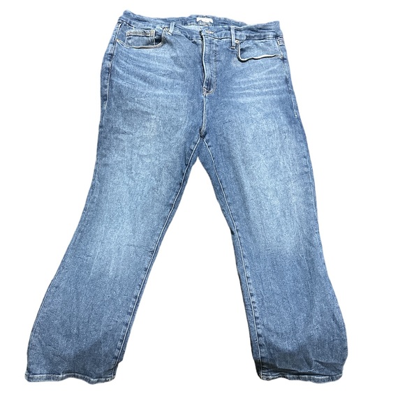 Good American Straight Leg High Rise Jeans - Picture 1 of 4